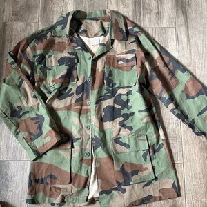 NWT Lightweight Long Camouflage Shirt Jacket
